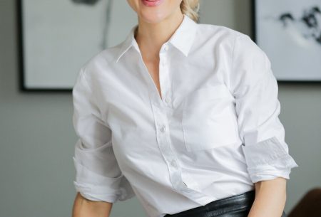 View Glow from the inside out with Dr Megan Rossi & Lancôme Megan Rossi smiling in a white shirt