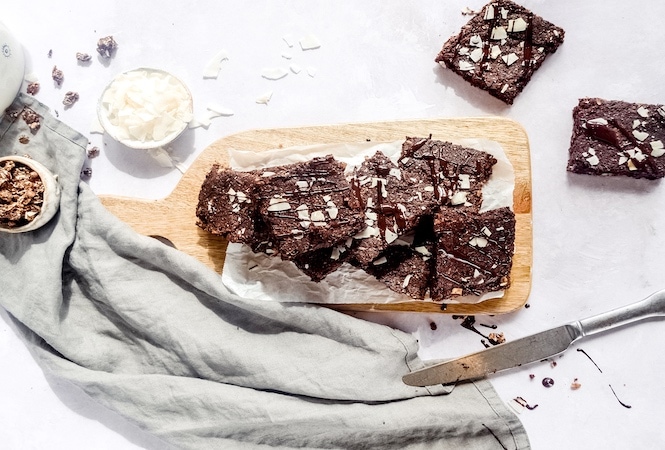 Chocolate & coconut brownies | The Gut Health Doctor