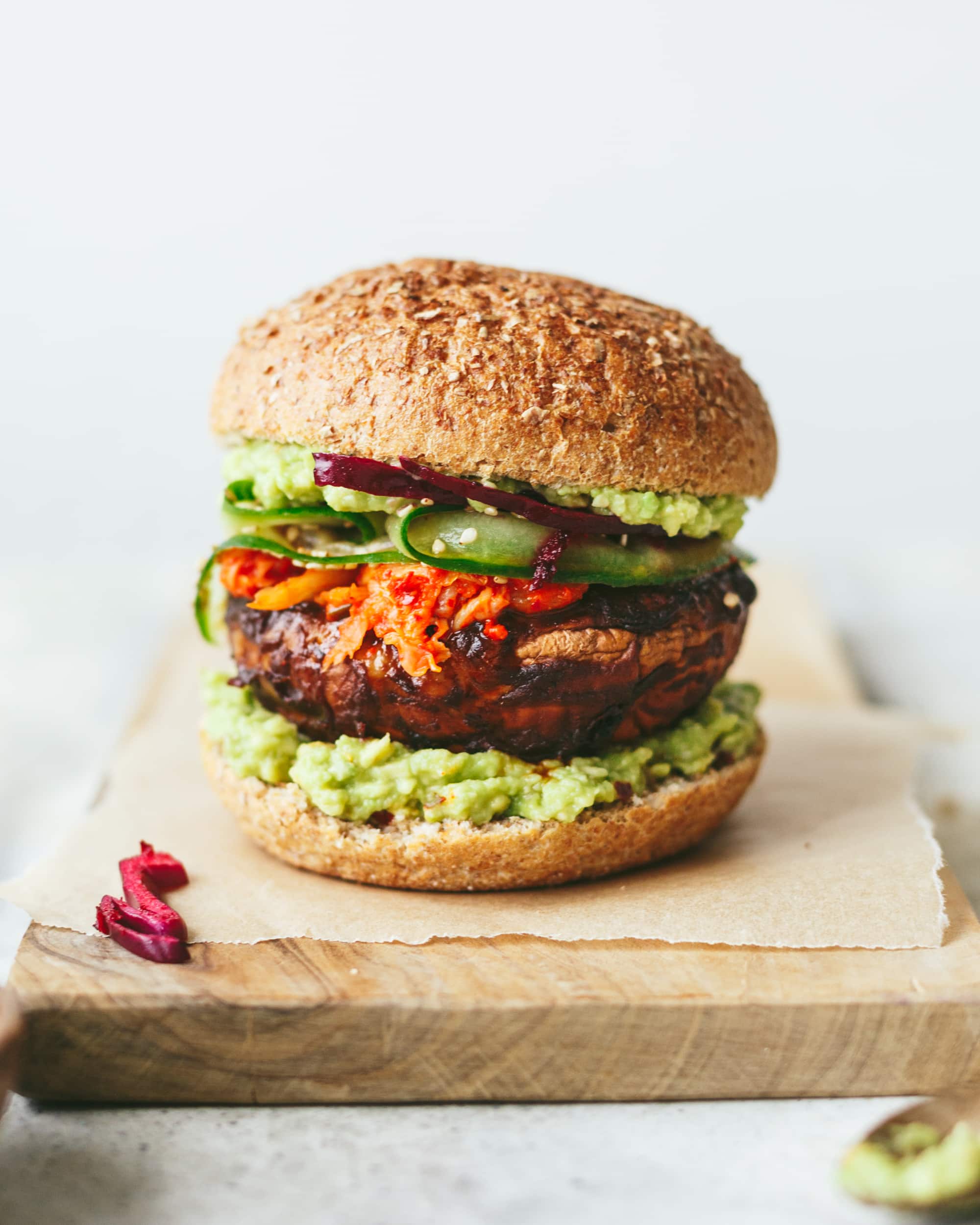 Spicy miso mushroom burger | The Gut Health Doctor