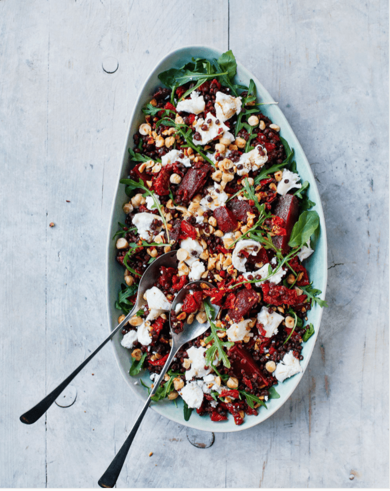 Beetroot, lentil & goat's cheese salad | The Gut Health Doctor