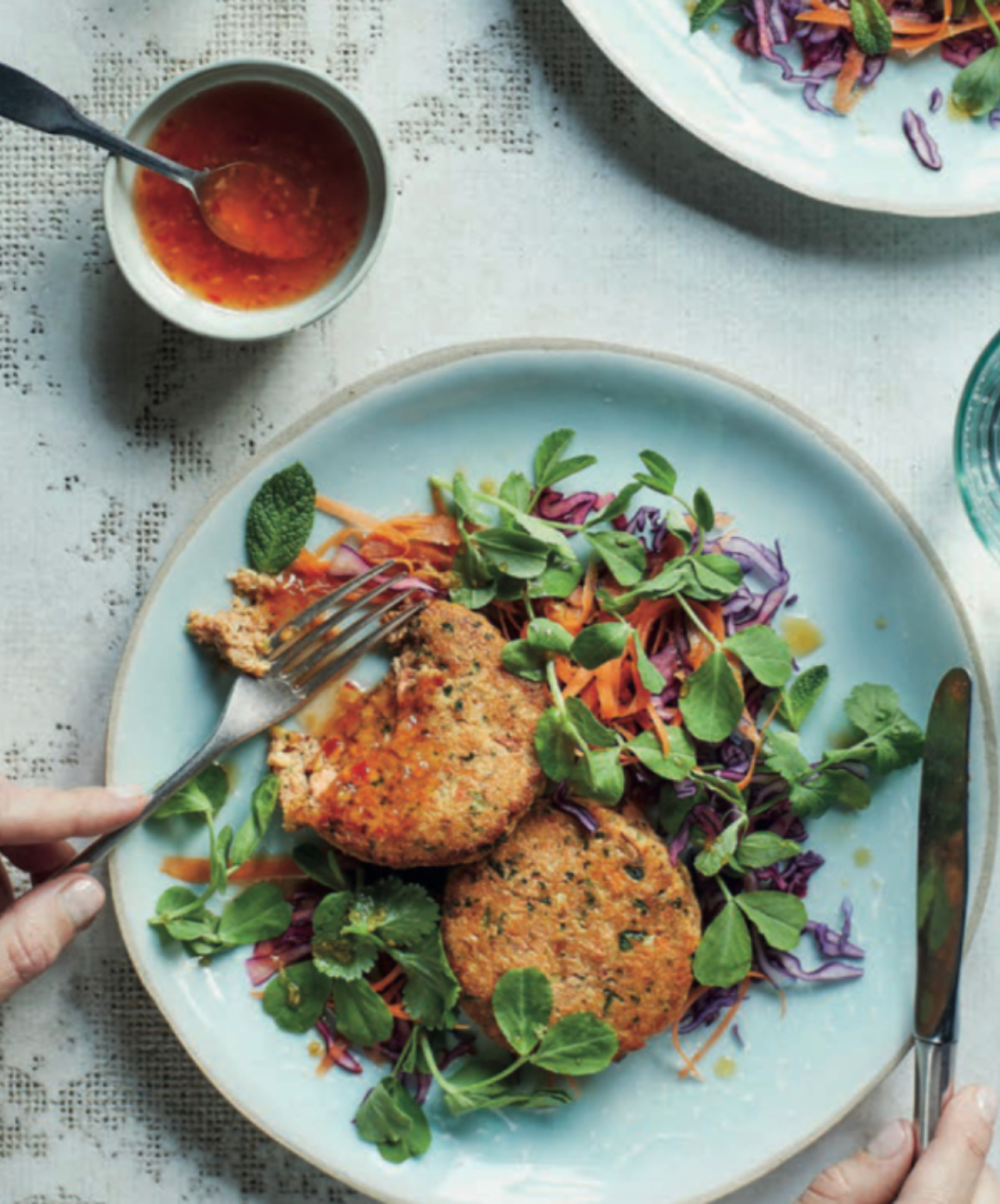 Thai-inspired fishcakes & crunchy salad | The Gut Health Doctor