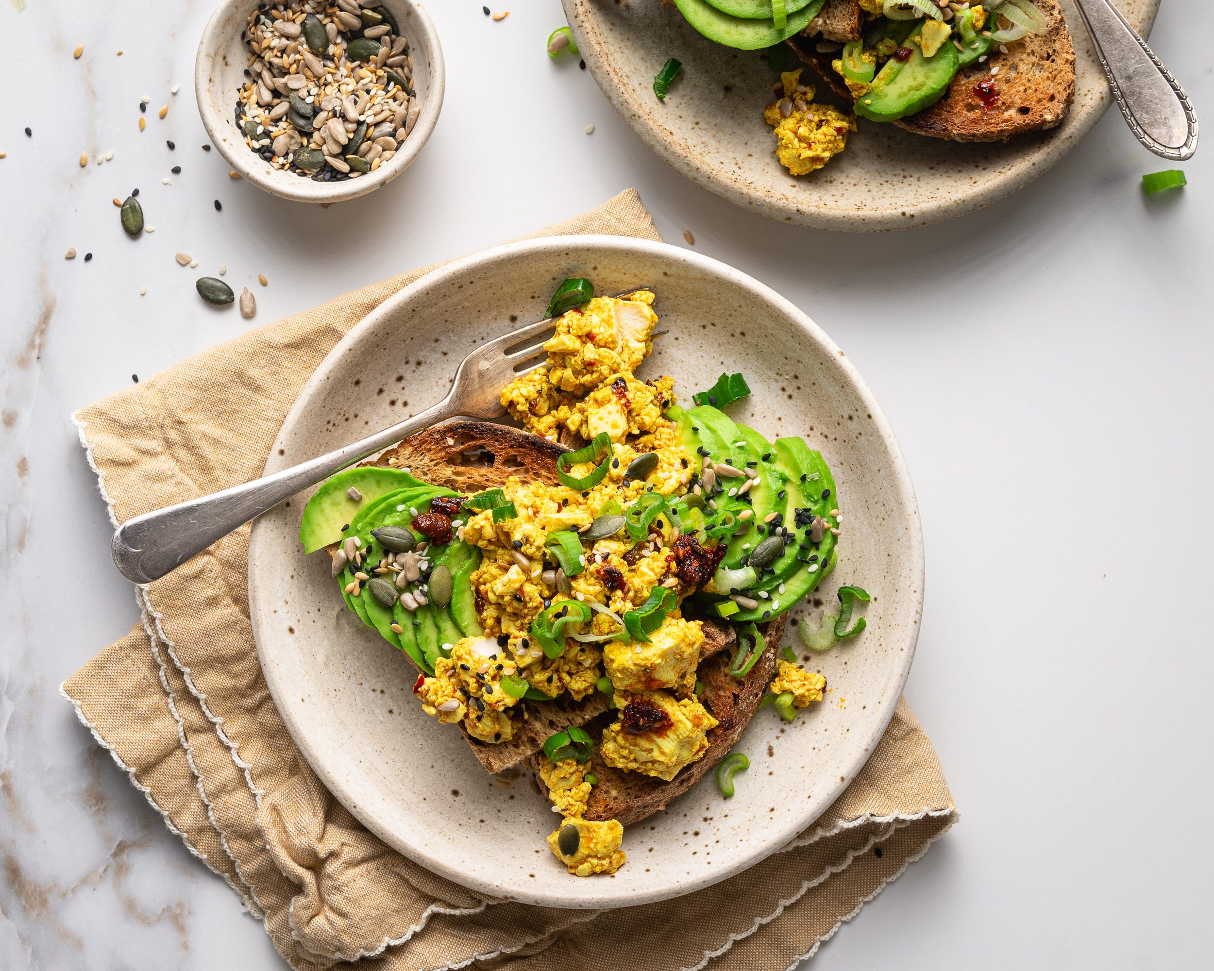 Fibre & protein fuelled chilli oil scrambled tofu | The Gut Health Doctor