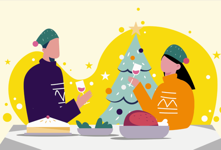 Dr Megan Rossi in a lab looking through a microscope